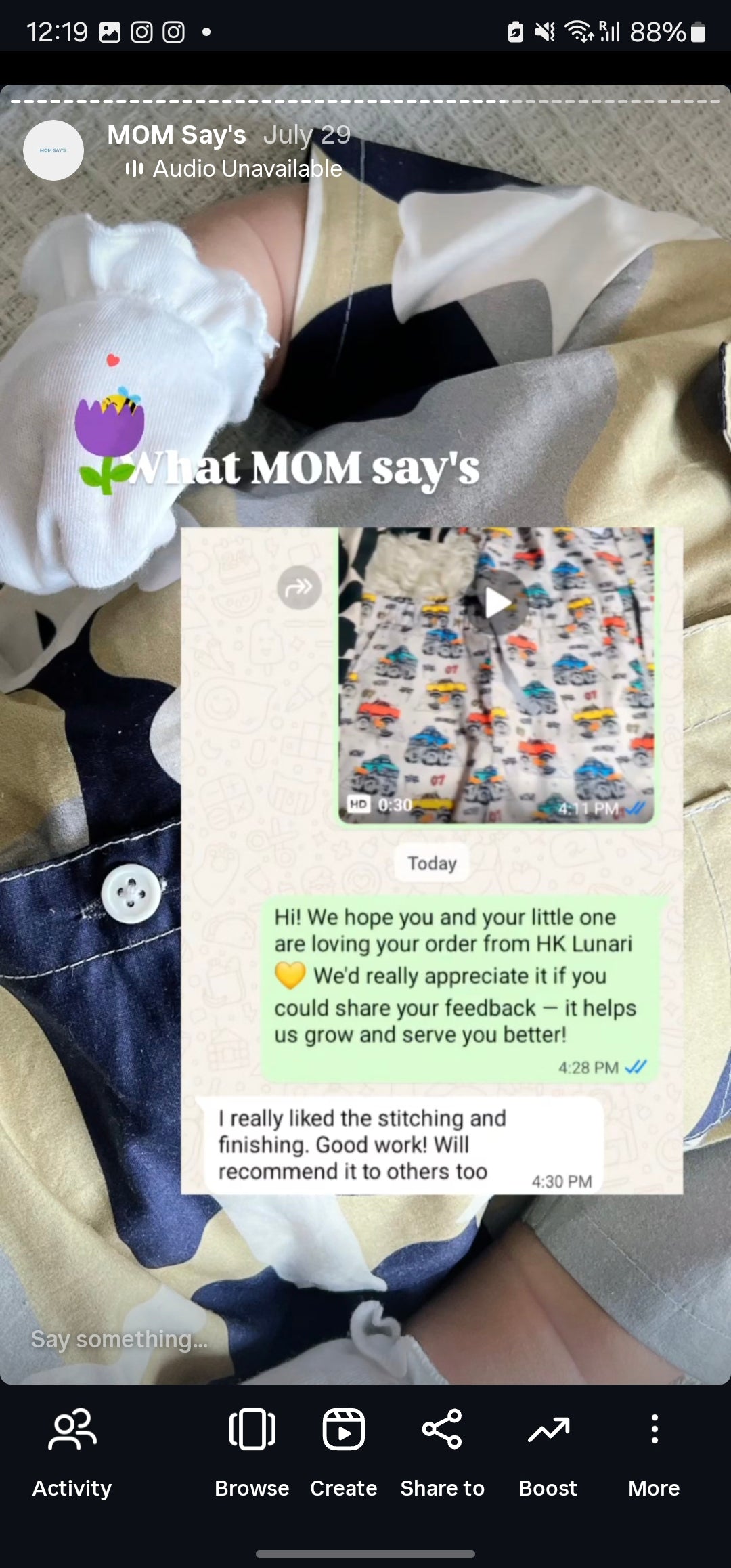 Happy Customer WhatsApp Review