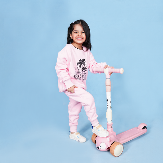 Costa Club Pink Fleece Sweatshirt Set