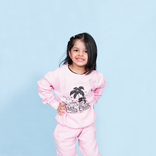 Costa Club Pink Fleece Sweatshirt Set