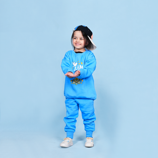 Girl Blue Fleece Sweatshirt Set