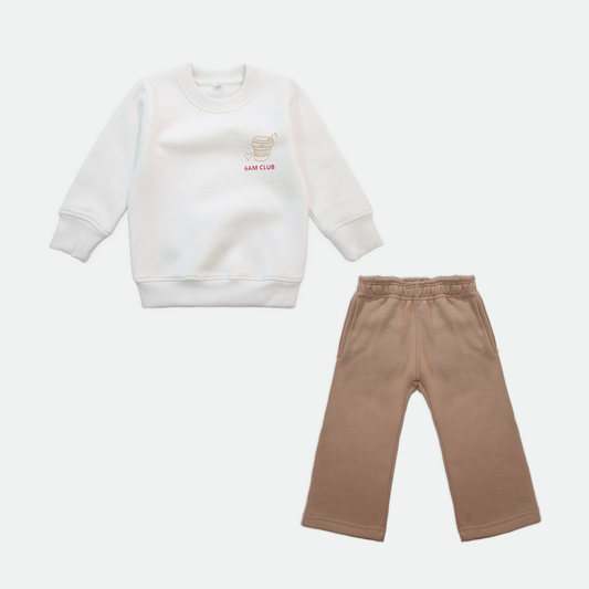 6AM Club – Cacao Coffee Sweatshirt Set