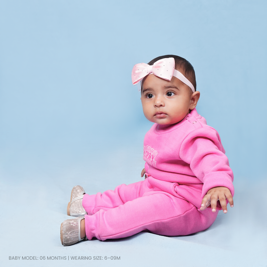 Baby Girl Pink Bodysuit & Jogger Set