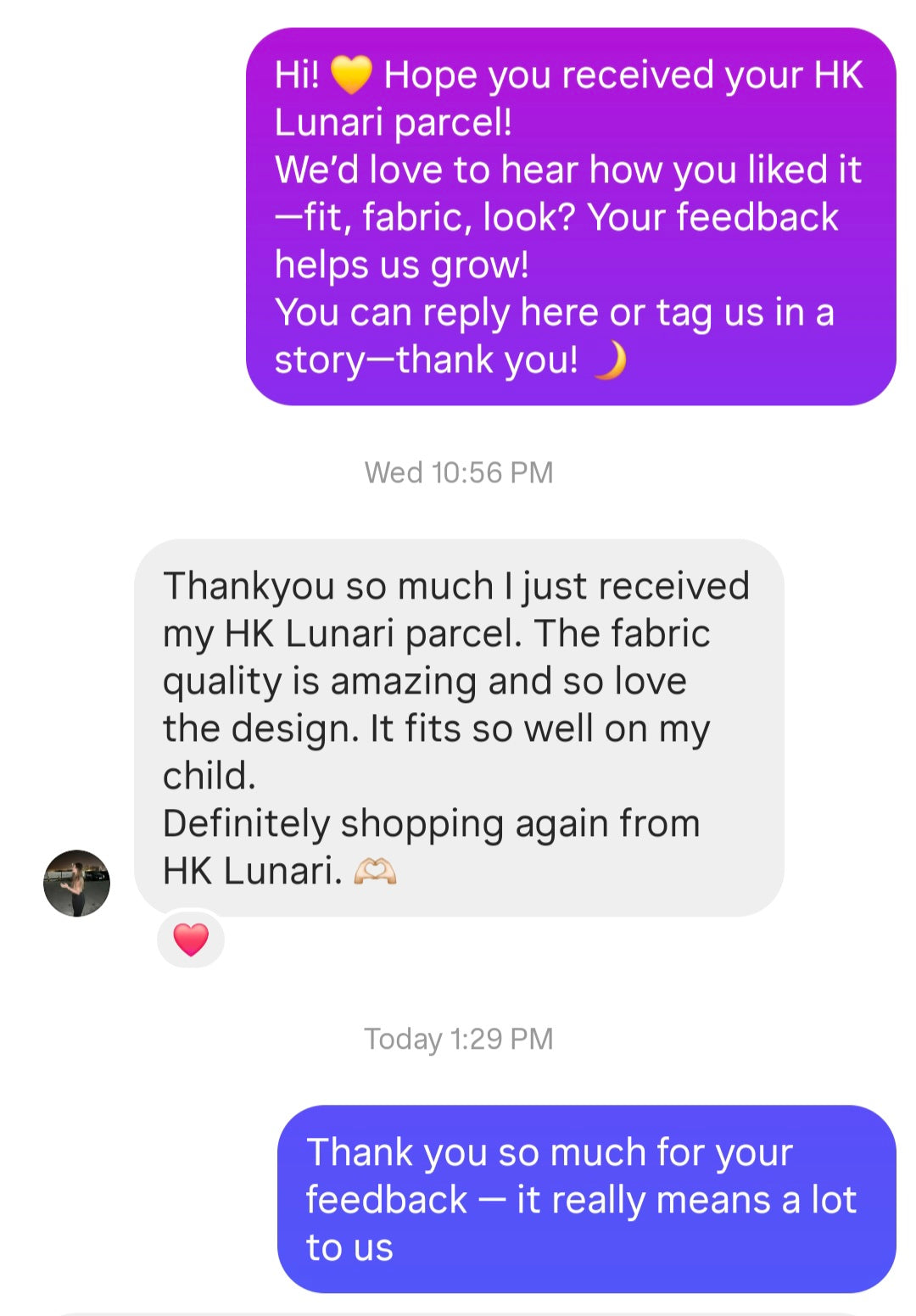 Happy Customer WhatsApp Review