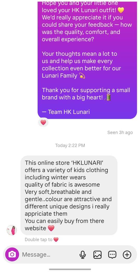 Happy Customer WhatsApp Review