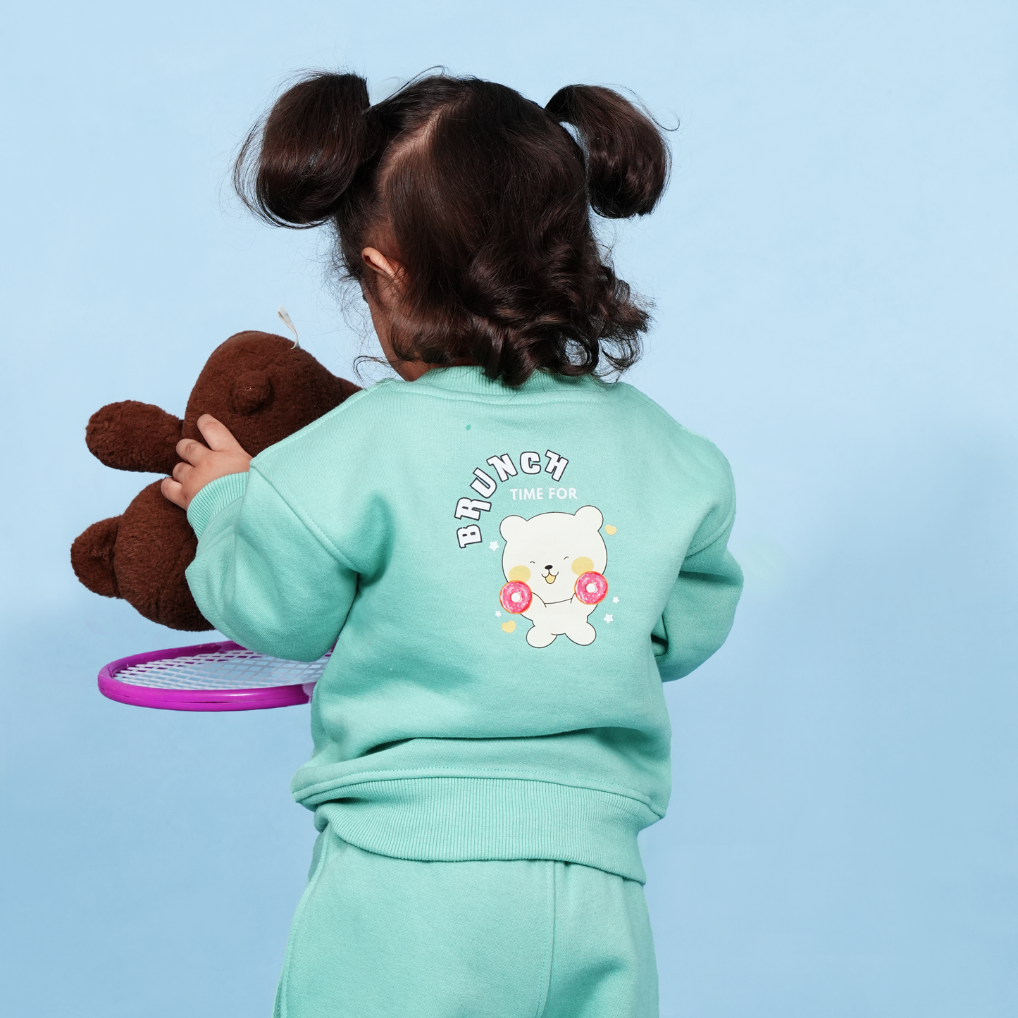 Brunch Time Mint Fleece Sweatshirt Set