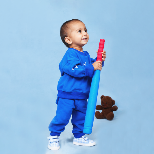 Baby Terry Set – Blue Sweatshirt & Trouser