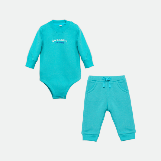 Little Dude Baby Boy Bodysuit & Jogger Set