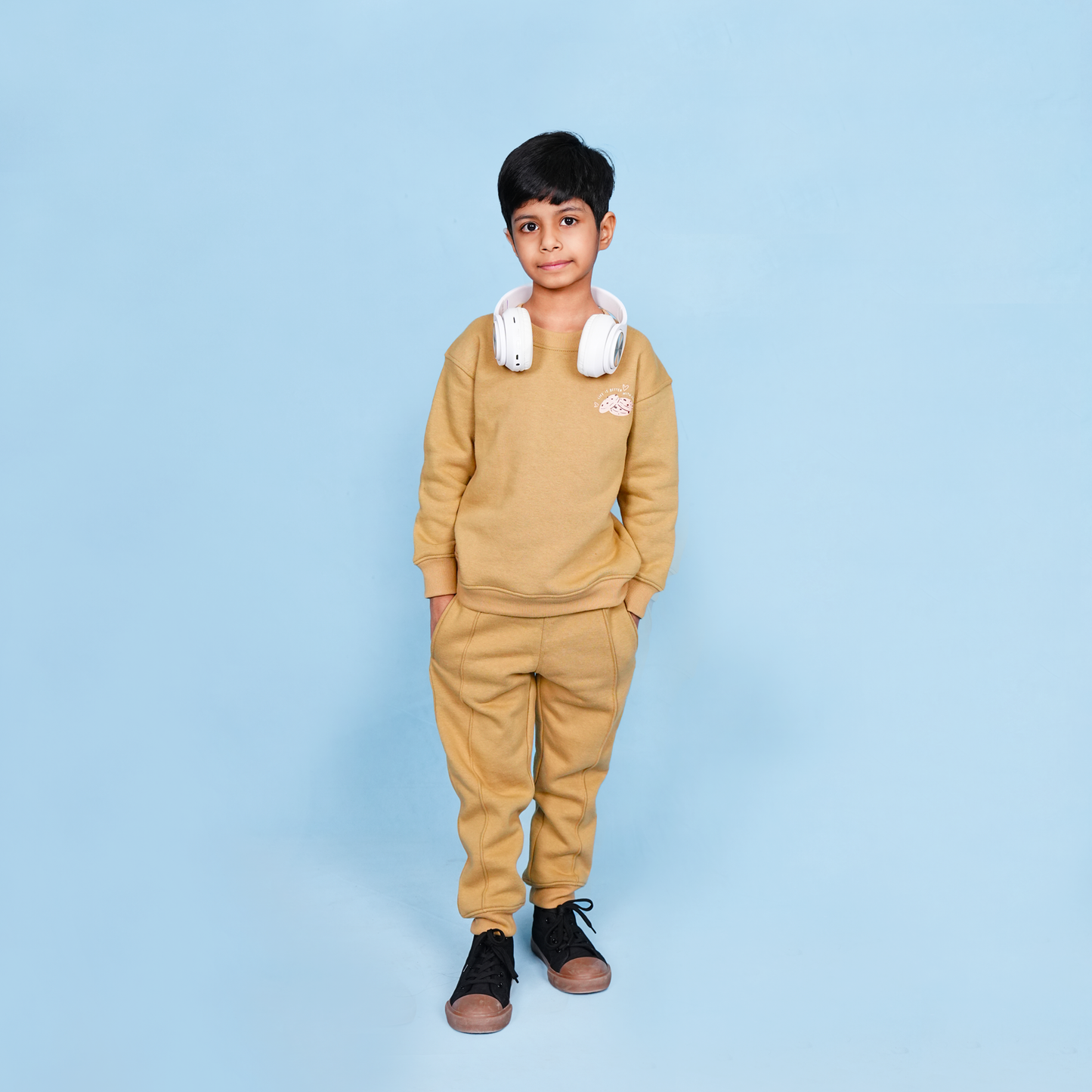 Classic Mocha Fleece Sweatshirt & Jogger Set