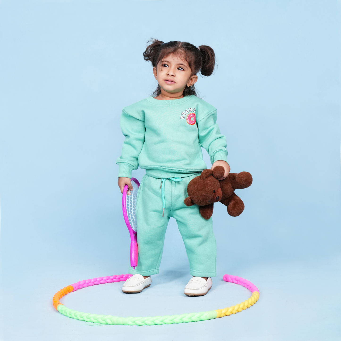 Brunch Time Mint Fleece Sweatshirt Set