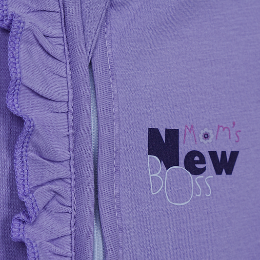 Purple Girl Cotton – Zipper Sleepsuit