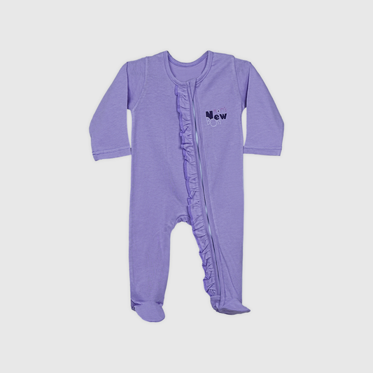 Purple Girl Cotton – Zipper Sleepsuit