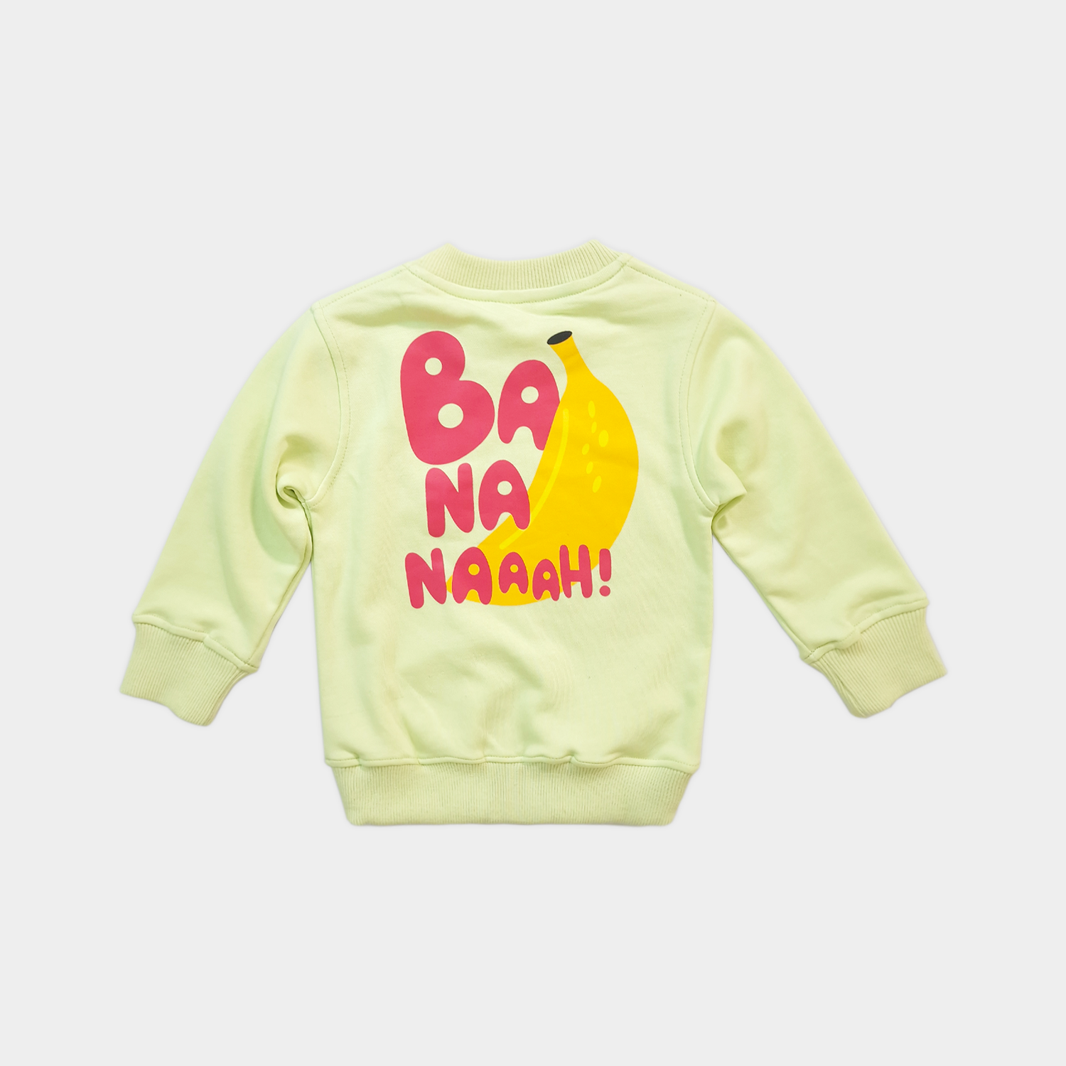 Banana Pop Fleece Set – Playful Lime with Puff Banana Print