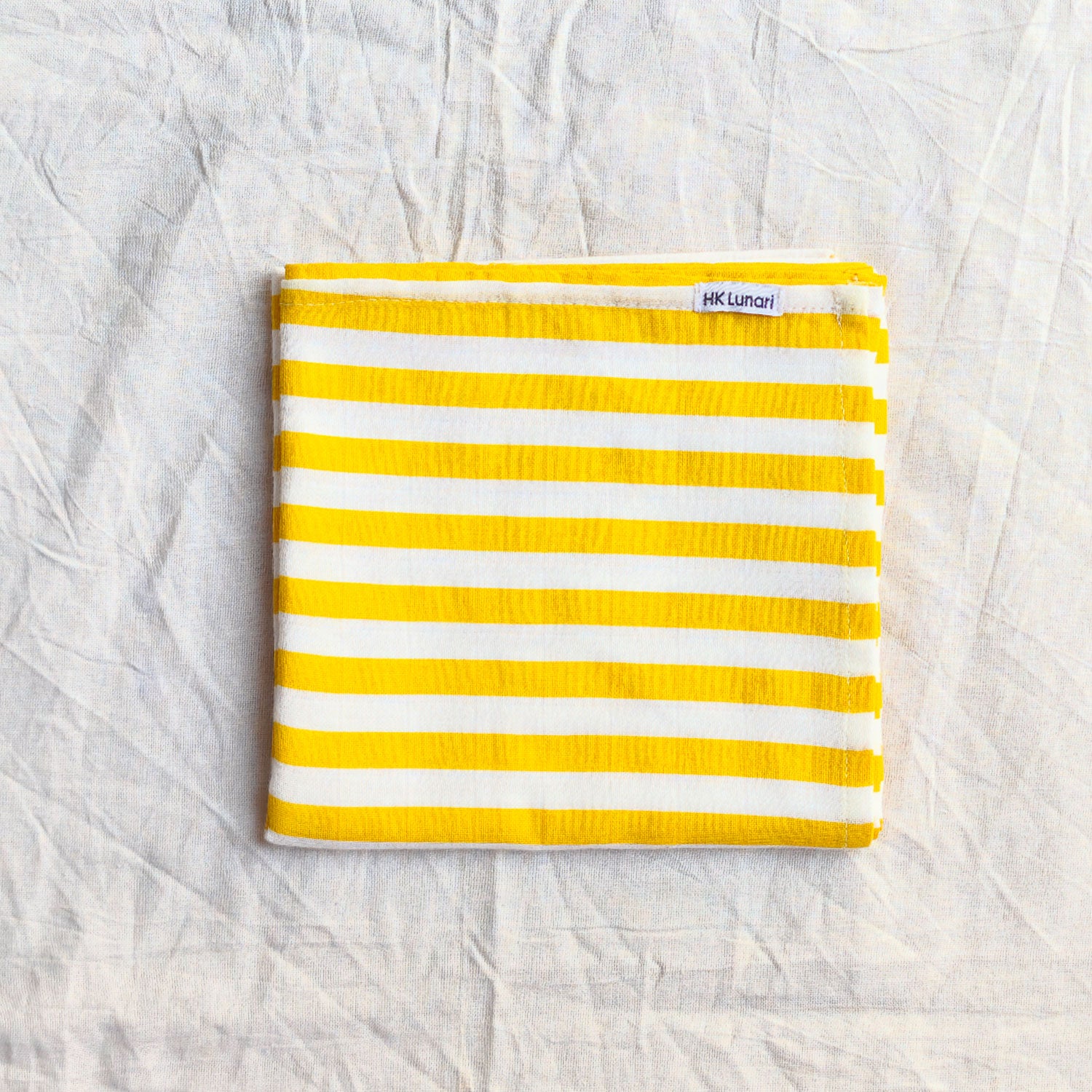 Muslin Swaddle Sheets – Yellow Strip & Ivory
