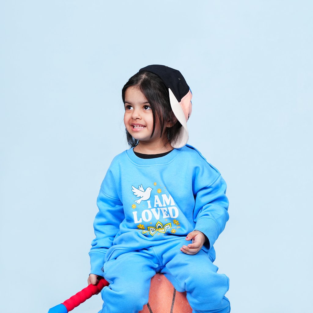 Girl Blue Fleece Sweatshirt Set