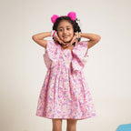 Butterbloom Frock – Girls Cotton Unicorn Print Dress