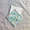 Muslin Swaddle Sheets – Dino Print & Ivory