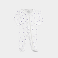Soft Cotton Baby Romper — White floral