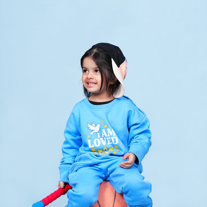 Girl Blue Fleece Sweatshirt Set