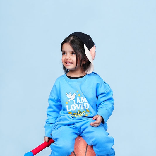 Girl Blue Fleece Sweatshirt Set