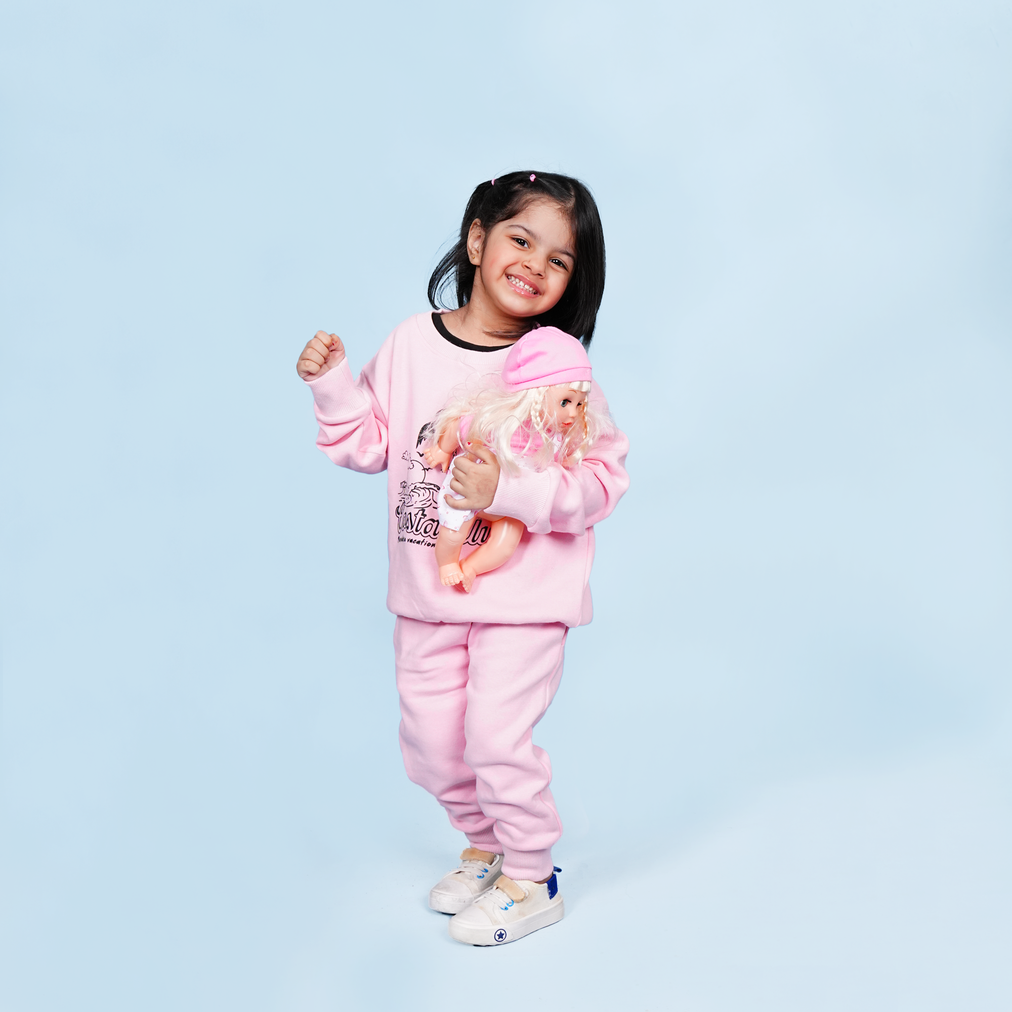Costa Club Pink Fleece Sweatshirt Set