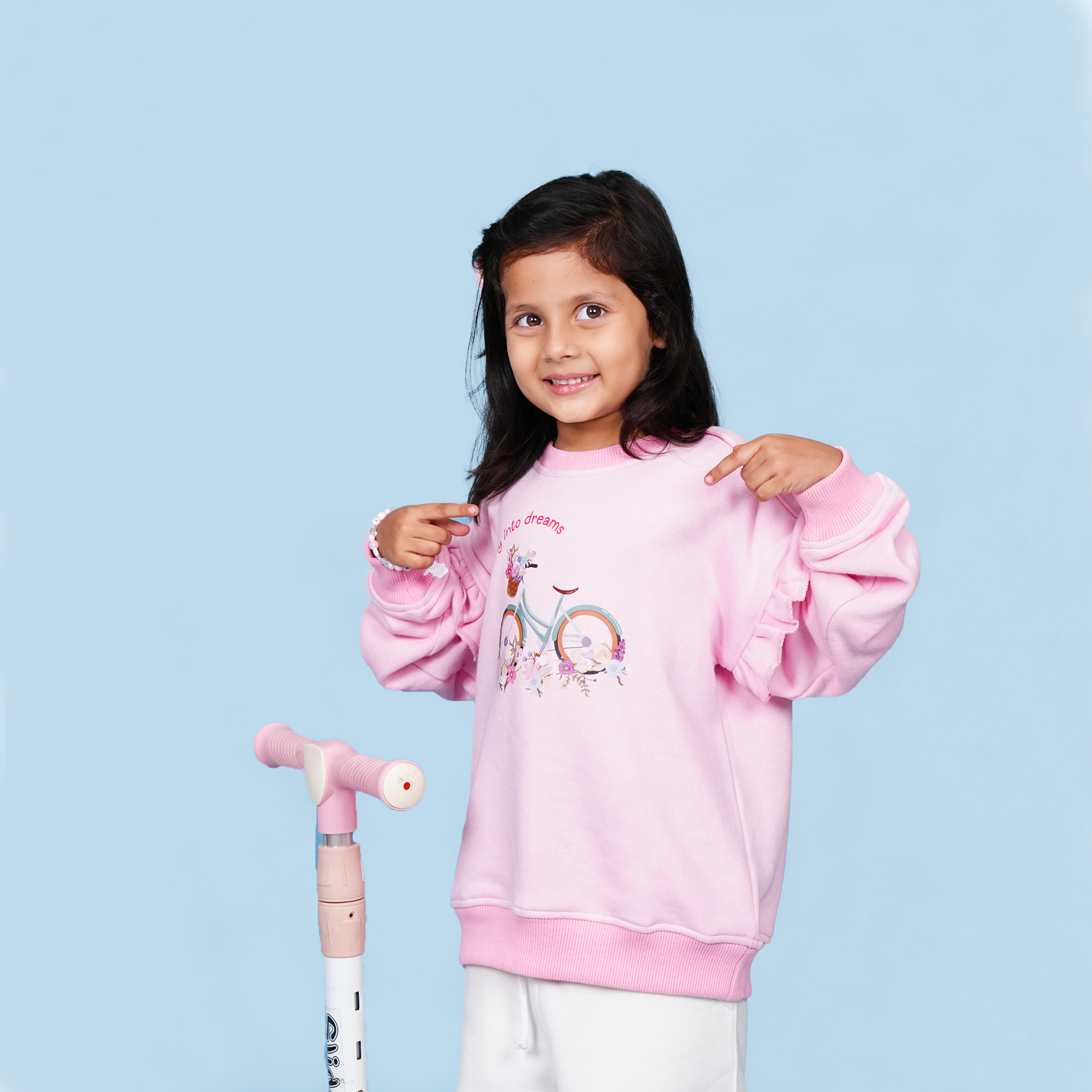 Ruffle Fleece Set – Dreamy Playtime Edit (White & Pink)