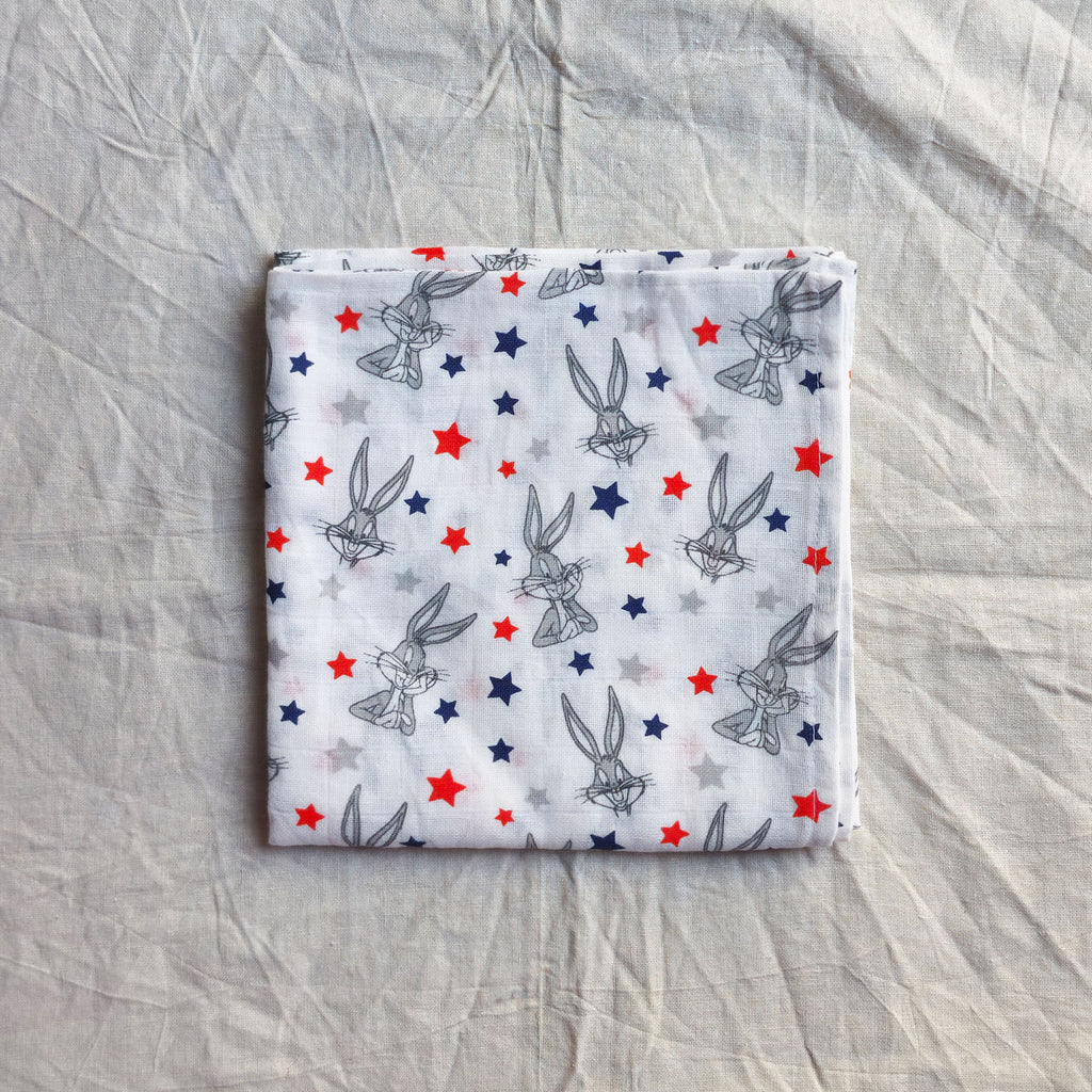 Muslin Swaddle Sheets – Rabbit & Gray(85x85cm)