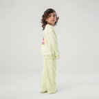 Banana Pop Fleece Set – Playful Lime with Puff Banana Print