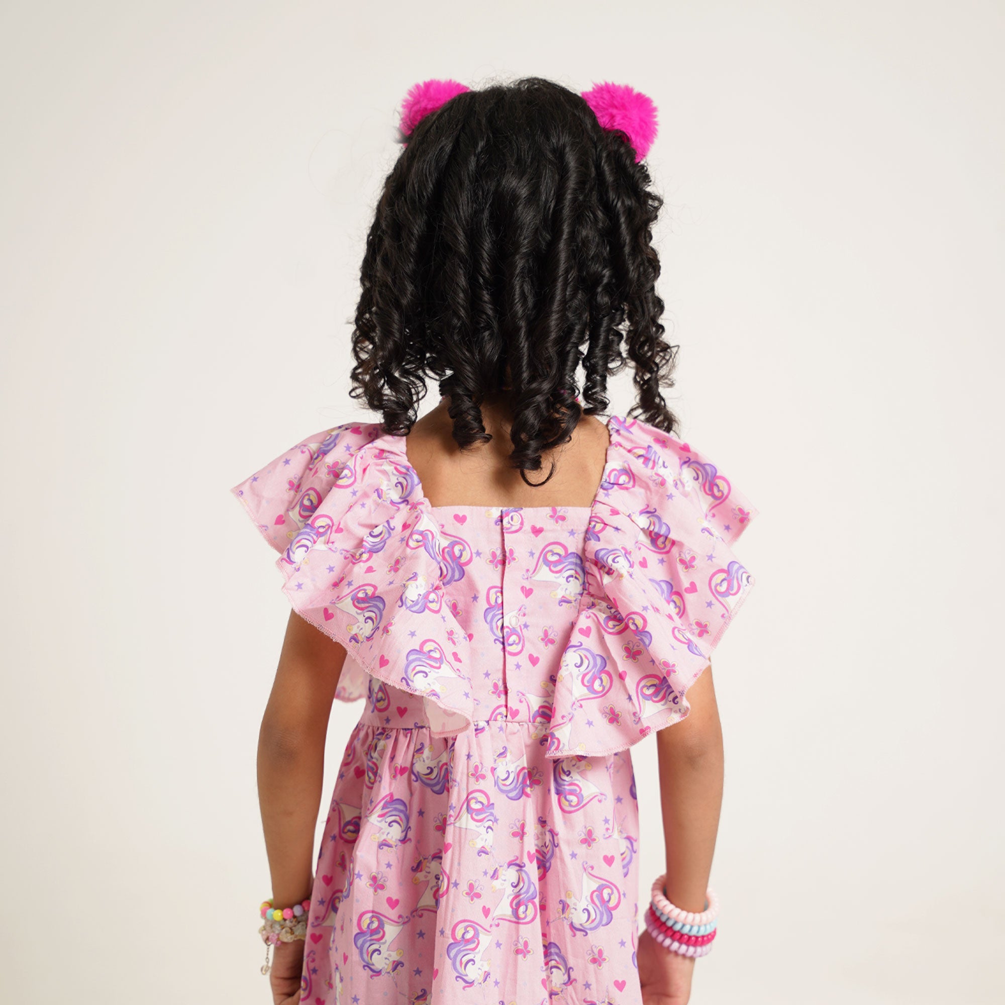 Butterbloom Frock – Girls Cotton Unicorn Print Dress