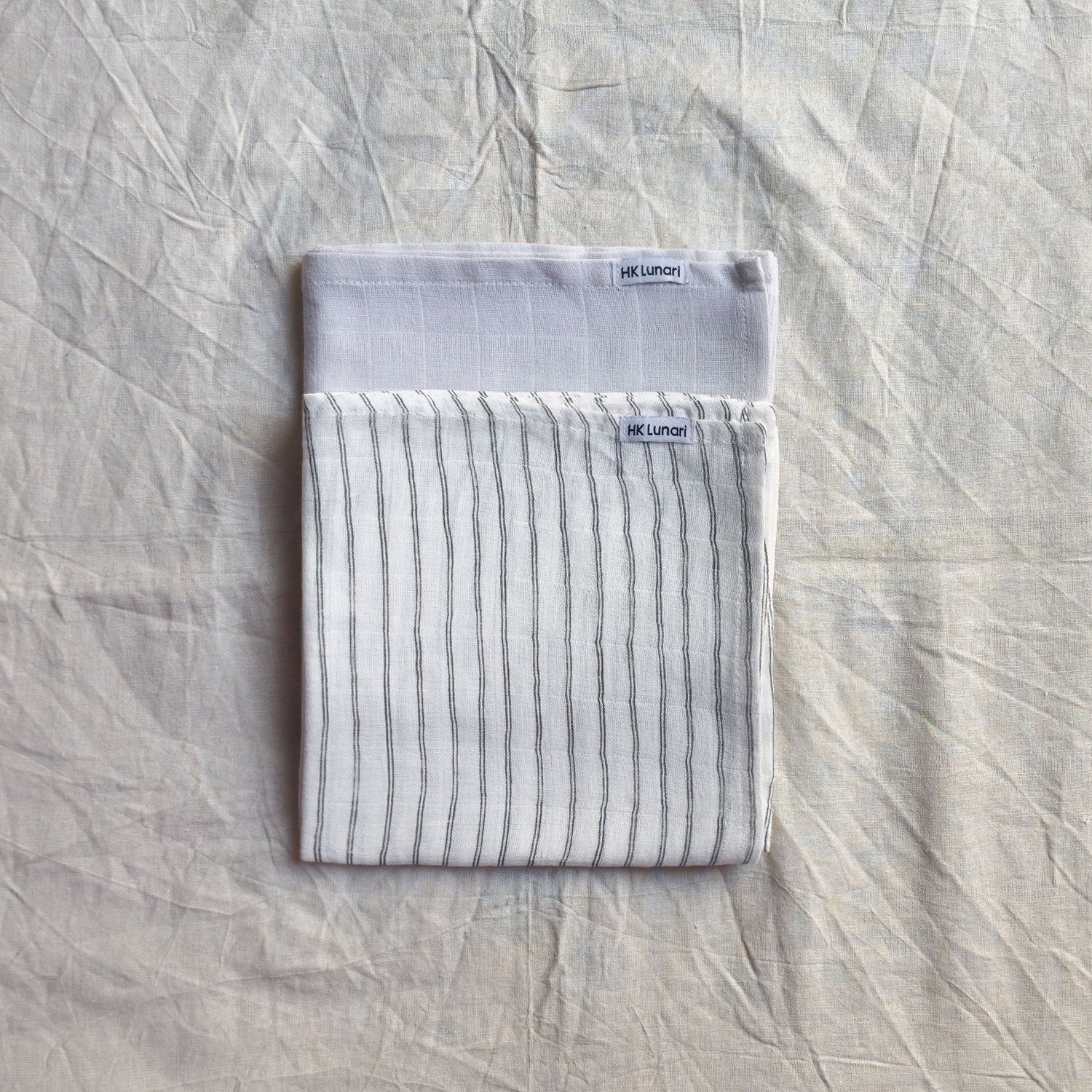 Muslin Swaddle Sheets – Gray Line & Gray