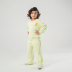 Banana Pop Fleece Set – Playful Lime with Puff Banana Print