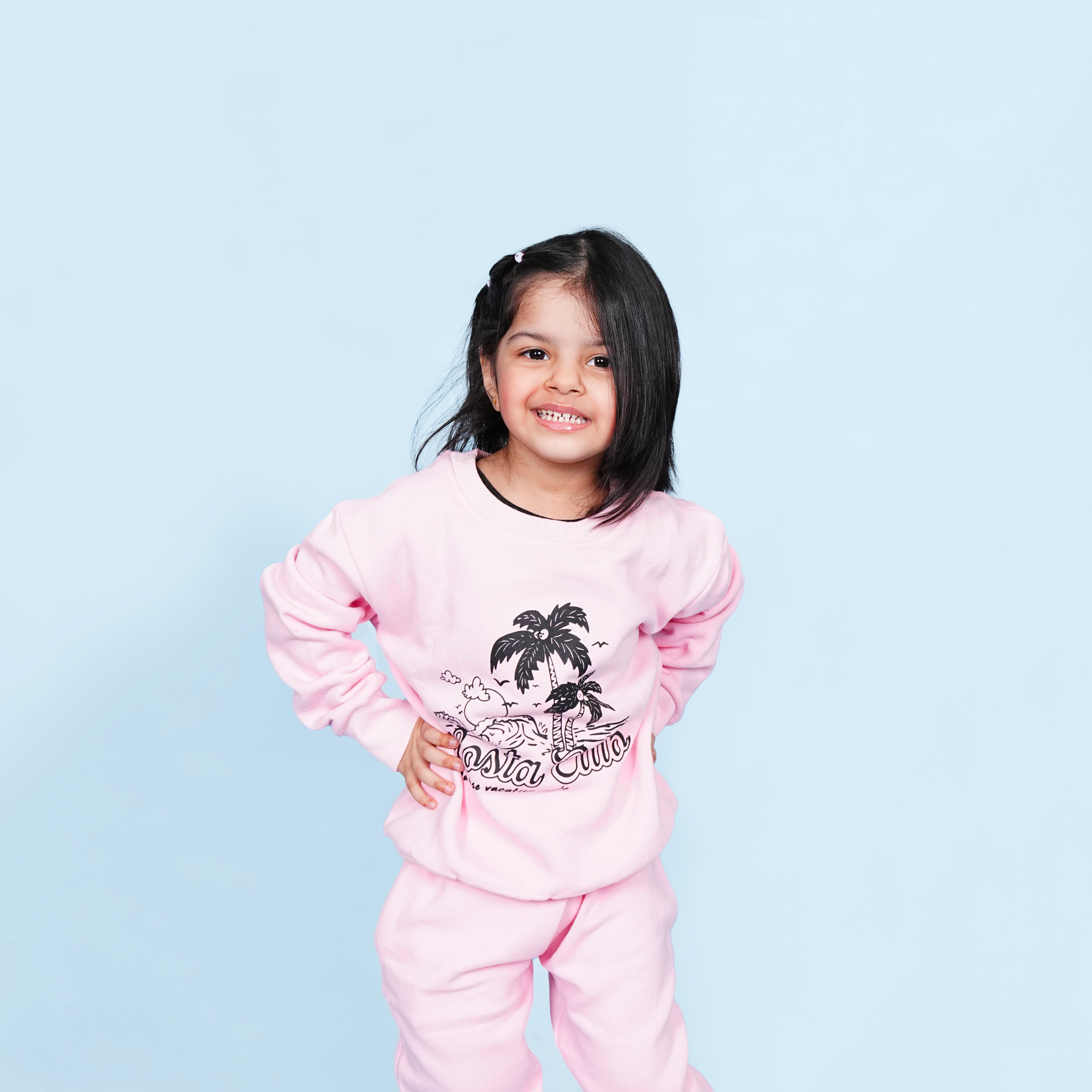 Costa Club Pink Fleece Sweatshirt Set