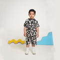Alphabet Print Shirt & Shorts Set – Boys Cotton Summer Co-ord