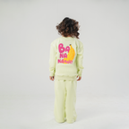 Banana Pop Fleece Set – Playful Lime with Puff Banana Print