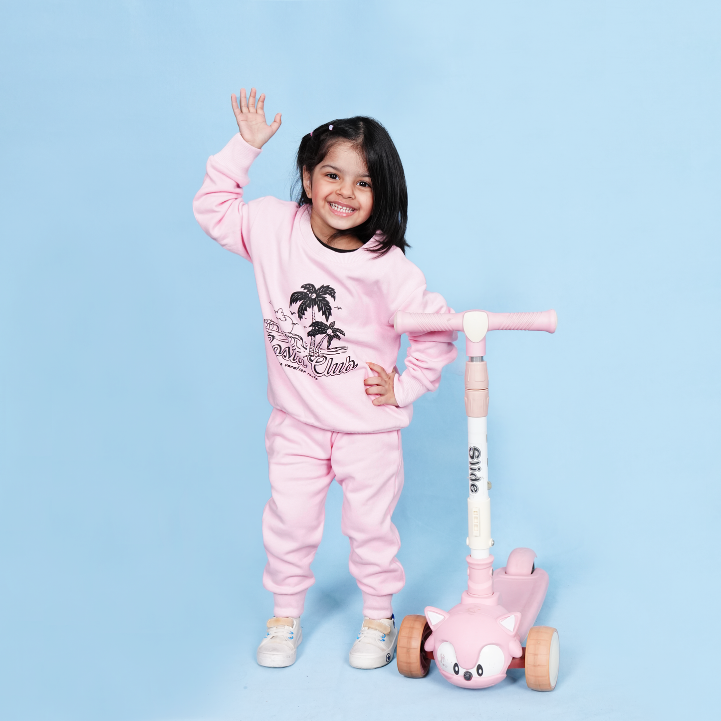 Costa Club Pink Fleece Sweatshirt Set