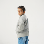 Gray Kids Bomber Jacket