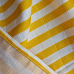 Muslin Swaddle Sheets – Yellow Strip & Ivory