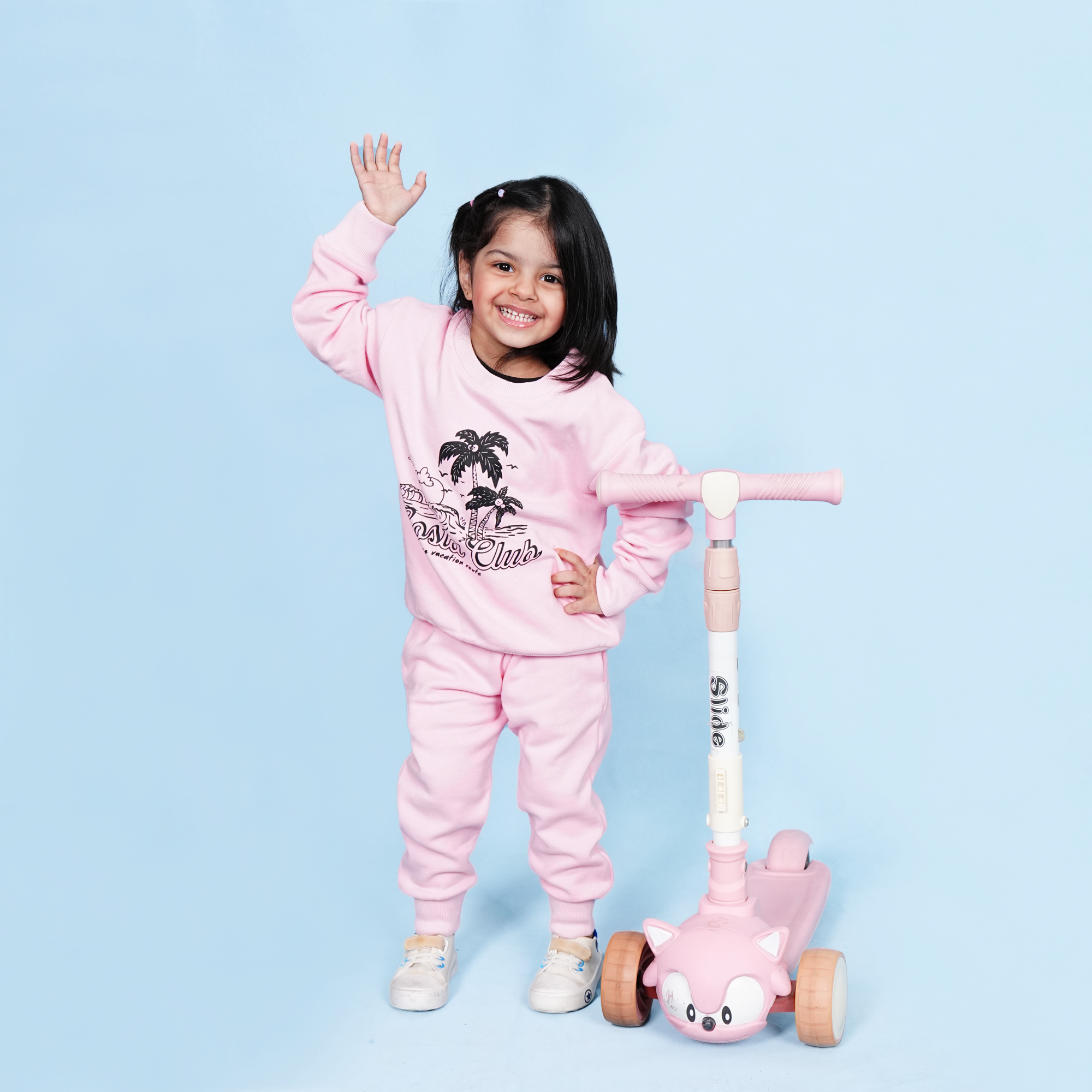 Costa Club Pink Fleece Sweatshirt Set