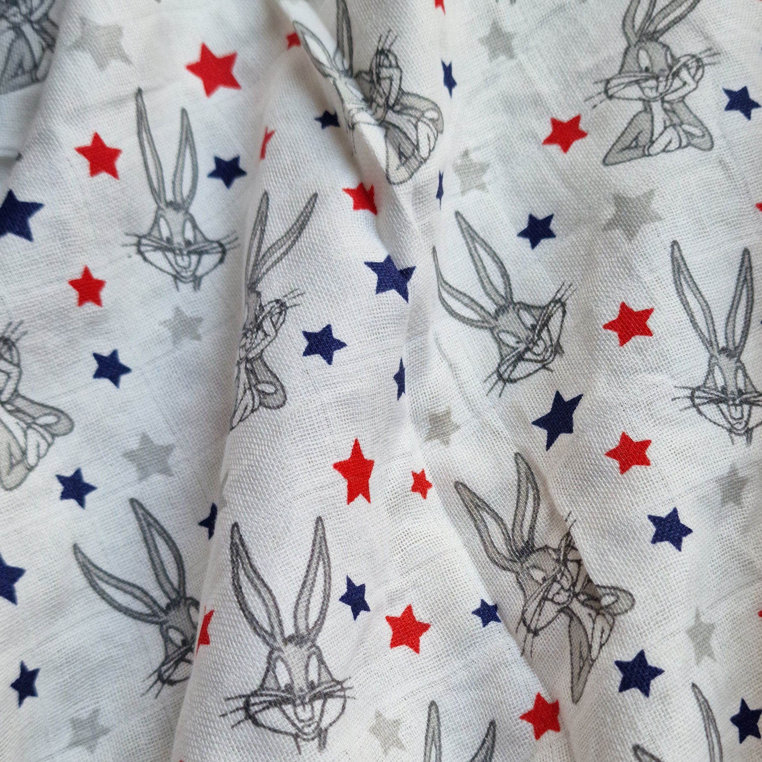 Muslin Swaddle Sheets – Rabbit & Gray(85x85cm)