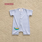 Strip Half Romper - Cotton