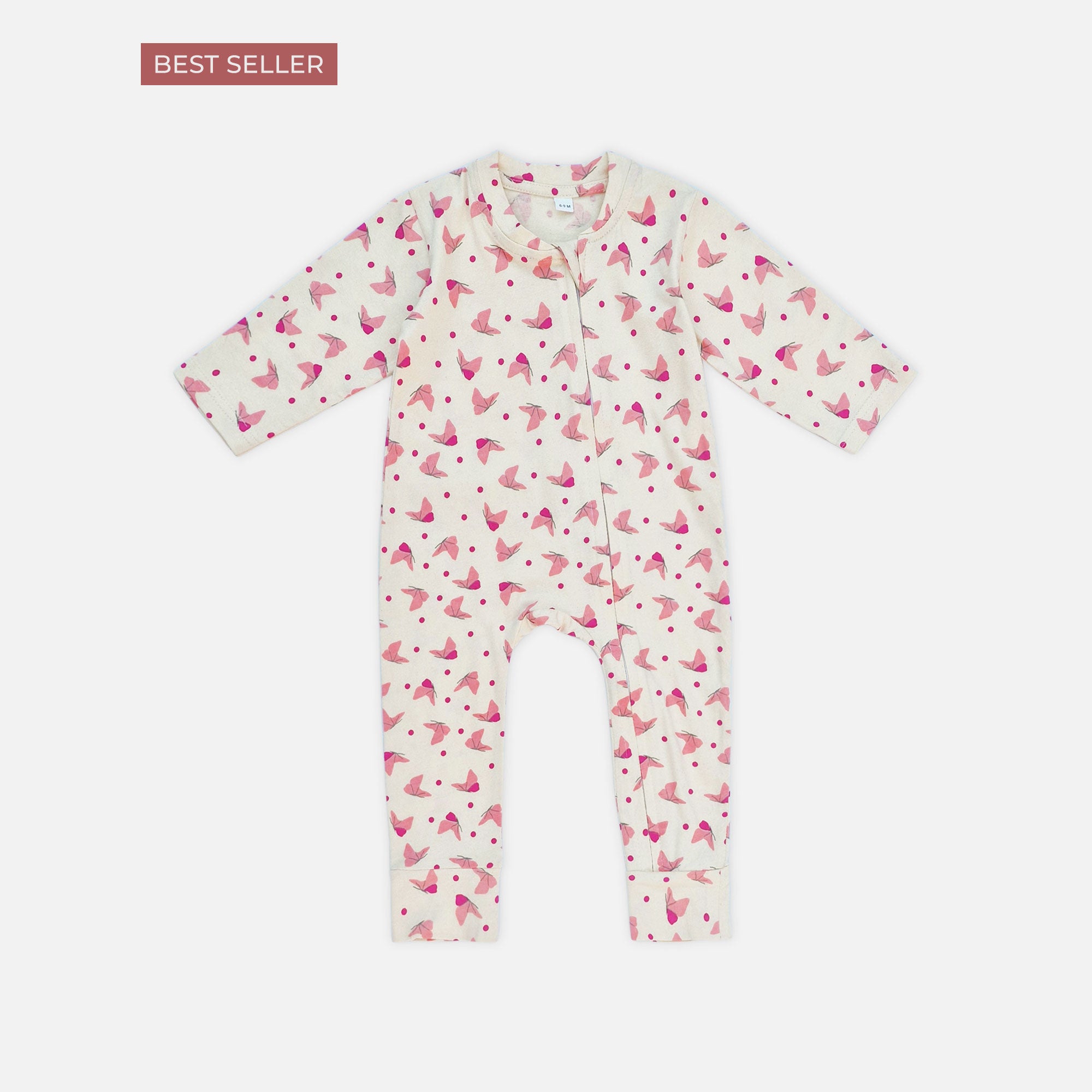 Blush Butterfly Baby Romper