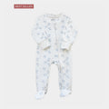 Soft Cotton Baby Romper — white Bunny Print
