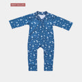 Soft Cotton Baby Romper — Slate blue Forest