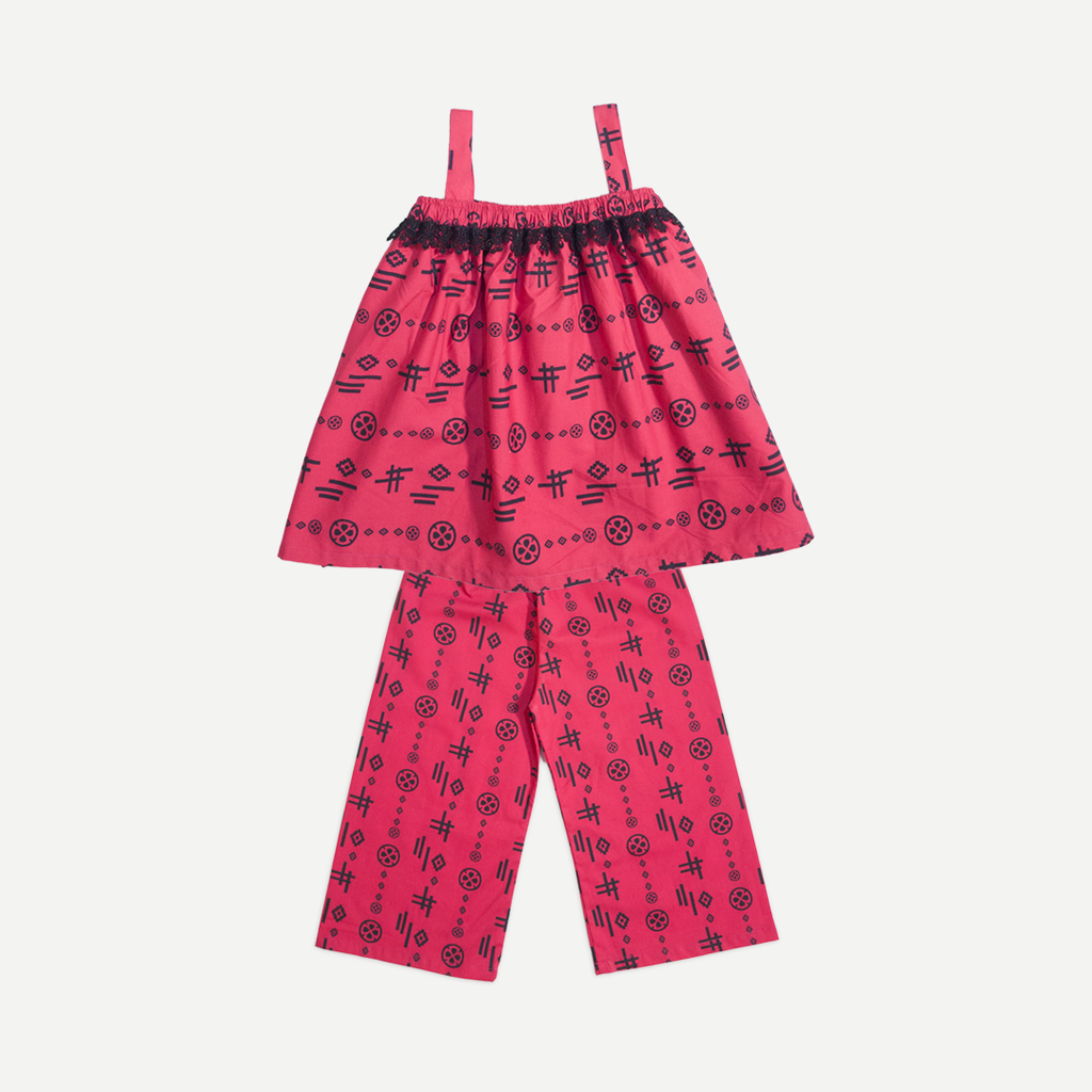 Blush Summer Cotton Co-ord Set – Girls Outfit