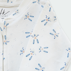 Soft Cotton Baby Romper — white Bunny Print
