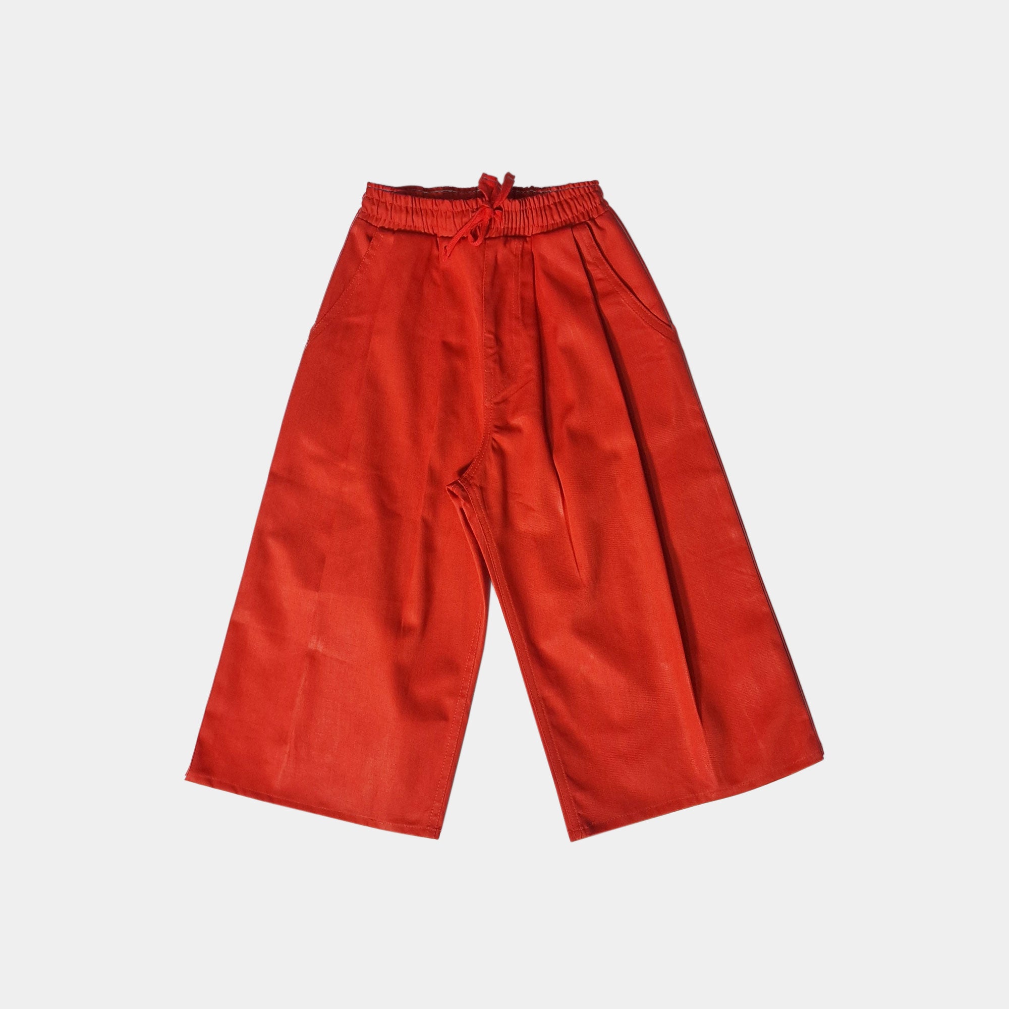 Burgundy Striped Co-Ord Set – Polo Shirt & Wide-Leg Trouser