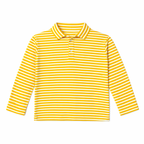 Yellow & Black Striped Co-Ord Set – Polo Shirt & Wide-Leg Trouser