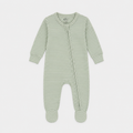 Soft Cotton Baby Footie — Mint Green