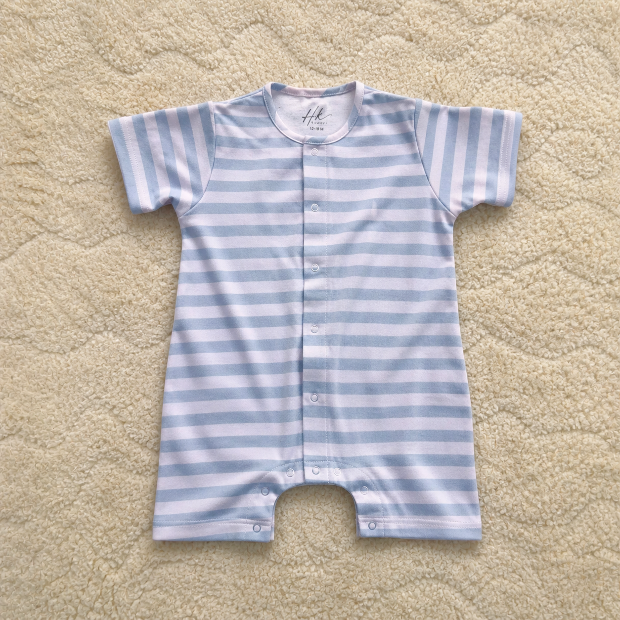 Strip Half Romper - Cotton