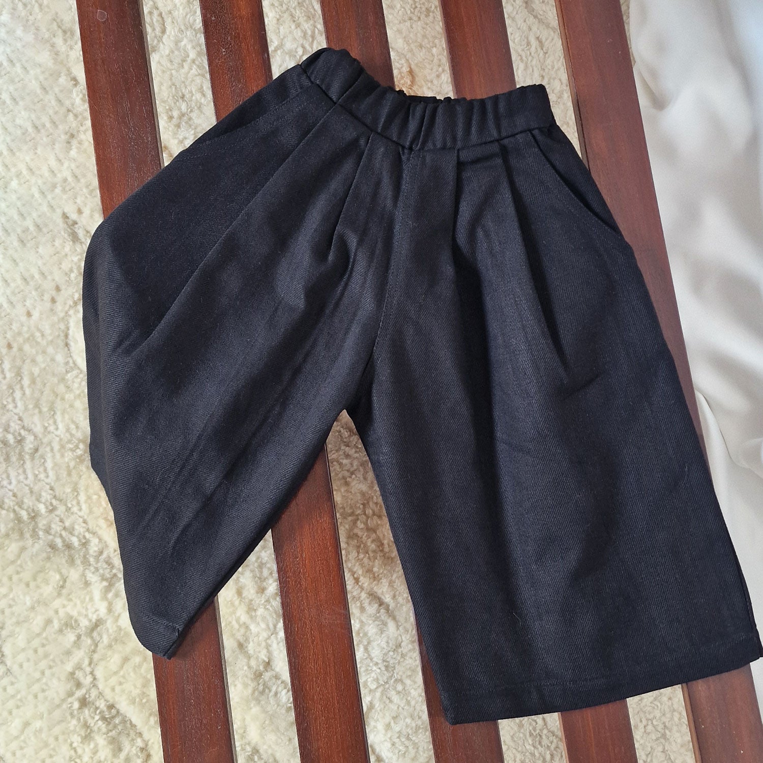 Yellow & Black Striped Co-Ord Set – Polo Shirt & Wide-Leg Trouser