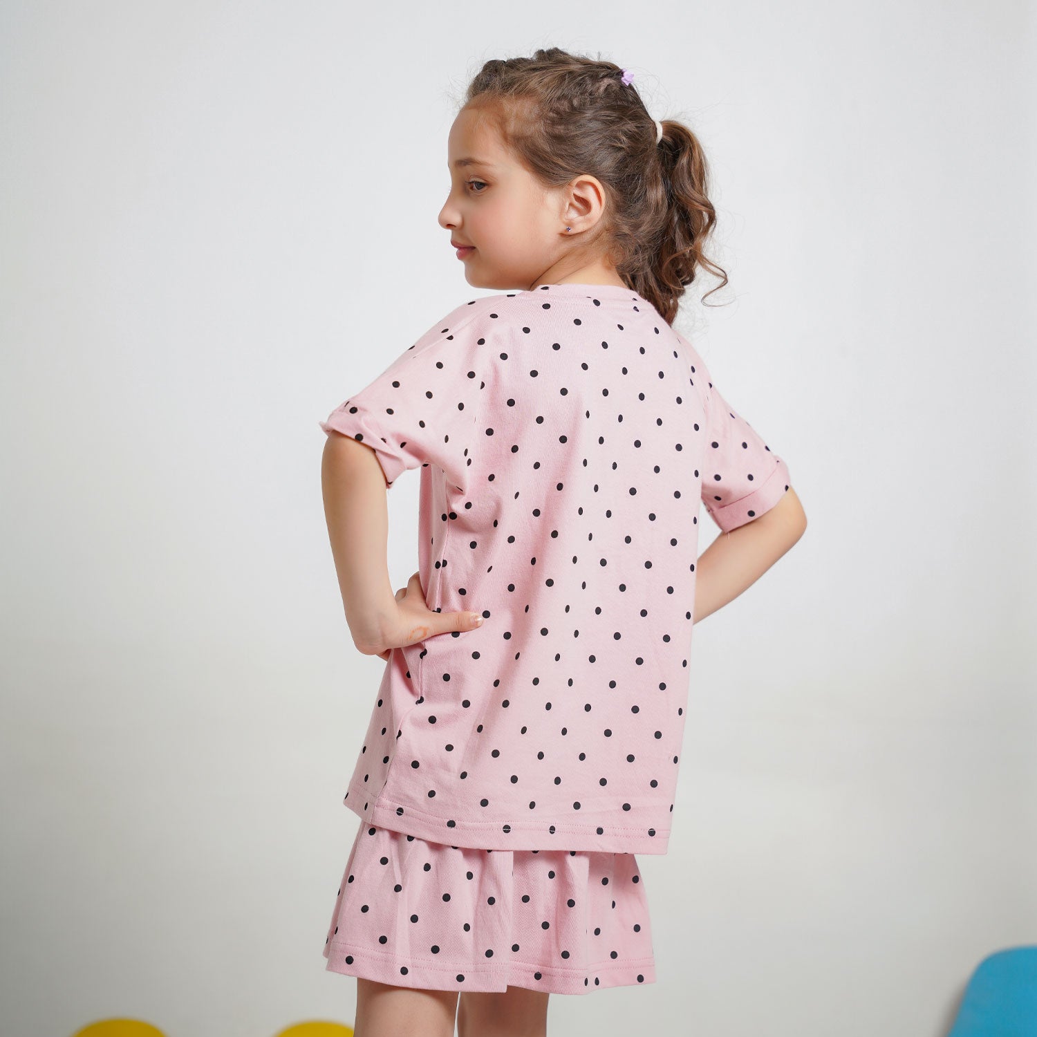 Soft Pink Co-Ord Set – Relaxed Fit Top with Skirt